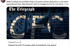 英足总74项指控是纸老虎？切尔西乐观罚钱了事